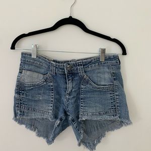 Industrial Cotton Denim Shorts
